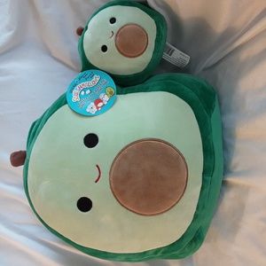 12" & 5" Squishmallow Mom & Baby set - Austin the Avocado, NWT